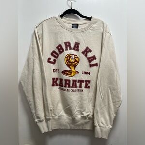 Cobra Kai Karate Cream Crewneck‎ Sweater